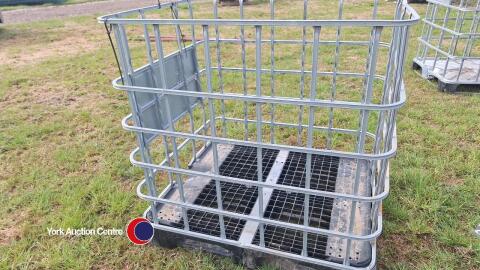 2 x metal cages for storing logs