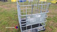 2 x metal cages for storing logs - 3