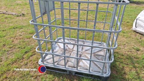 2 x metal cages for storing logs