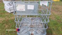 2 x metal cages for storing logs - 2