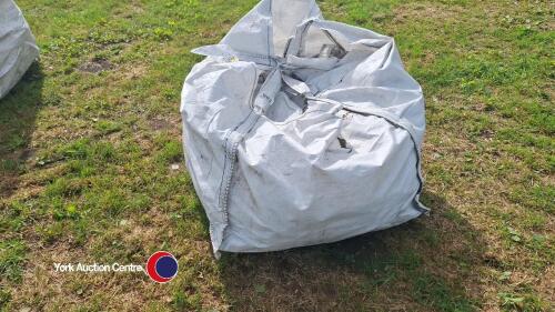 10 x large heavy duty bulk bags with handles and a discharge spout bottom fastening. Perfect for garden/building waste or log storage, approx 1T bags