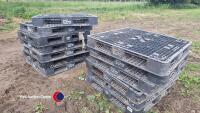 13 x hard plastic black pallets (105w x 105l x 15d)