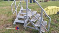 Pair of strong metal steps with hand rails
