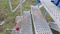 Pair of strong metal steps with hand rails - 3