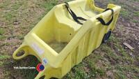 Heavy duty portable poly dolly (69in x 32in x 26.5in) black pallet - 4
