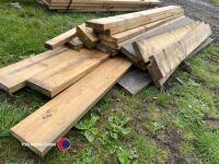 Timber - approx 96in x 7.5in x 2in - 3