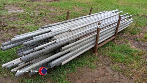 250 x 6ft galvanised scaffold tubes, 125 x 10 - 13ft galvanised scaffold tubes