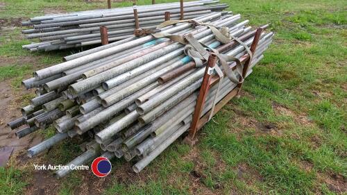 250 x 6ft galvanised scaffold tubes, 125 x 10 - 13ft galvanised scaffold tubes