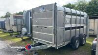 Ifor Williams 12ft cattle/sheep trailer with decks, good tyres, one owner from new.