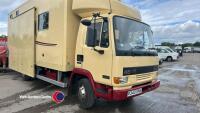 Leyland DAF 45 150 Horsebox R340DNE with Cummins engine. Genuine 72,000 miles. 2 owners & service history. MOT to 31/01/2026. Tacho: calibrated until 19/10/2025. Good tyres, spare on bracket. 2 Keys; engine isolator. Tow Bar & Electrics for a caravan; 20f - 2
