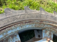 Pair Michelin BibaGrip 9.5-R48 tyres on 8 stud wheels - 4