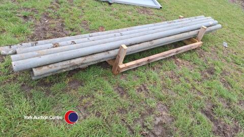 12 x steel tubes 10ft x 3in