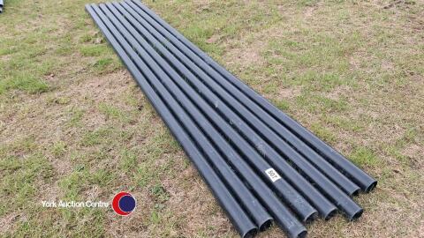 8 x black downpipe round 80mm x 4m