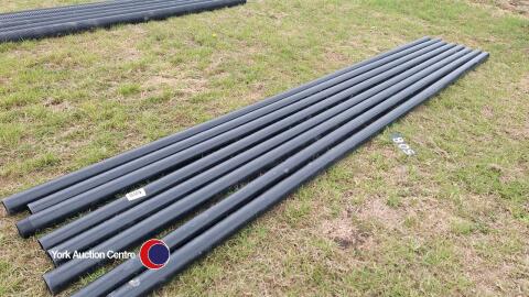 8 x black downpipe round 80mm x 4m