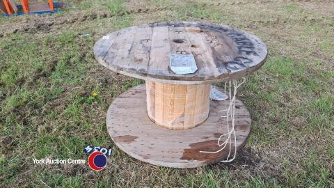 Wood cable drum