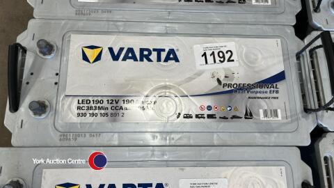 Varta starter battery, 190amp