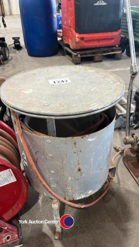 Propane gas bin heater.