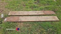 Pair of wood metal loading ramps