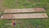 Pair of wood metal loading ramps - 2