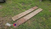 Pair of wood metal loading ramps - 3