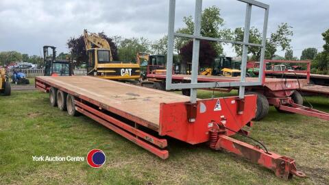McCauley 32ft tri axle bale trailer, air and oil brakes