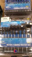 10 pc T bar Allen key set with storage rack