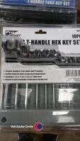 10 pc T bar Allen key set with storage rack - 2