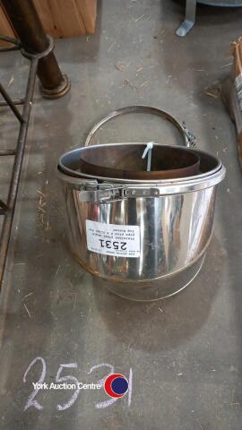 Stainless steel angle pipe plus 2 x clips for log burner