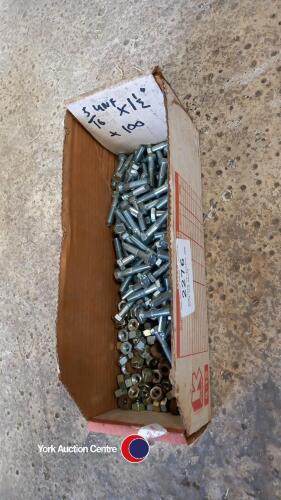 Quantity of 5/16in UNF nuts and bolts