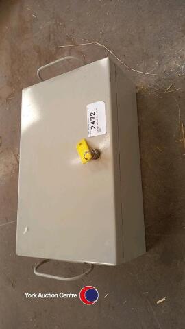 Large metal box with key