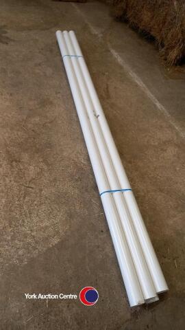 6 lengths of white round down pipe