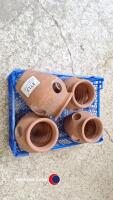 4 Terracotta strawberry pots made by Yorkshire Flowerpots - 2