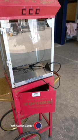 Popcorn machine and cart, ex event hire