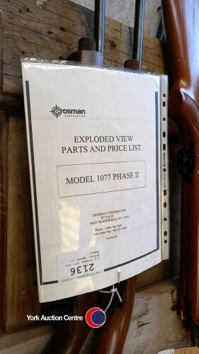 2 x Crosman 1077 Co2 Rifles. Spares or Repair