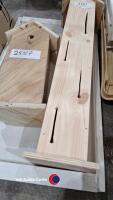 Oak panelled blue tit nest box and a butterfly hibernation box, new - 2