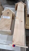 Oak panelled blue tit nest box and a butterfly hibernation box, new - 3