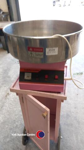 Candy floss machine with cart, ex event hire