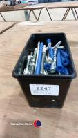 Tub of assorted rawlplugs and ground/wall anchors - 2