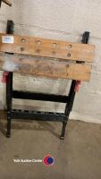 Work bench and tool box, tile cutter & poles - 2