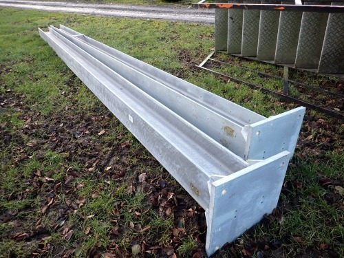 2 x 8m long steel beams, brand new, surplus order. Ideal for agricultural project
