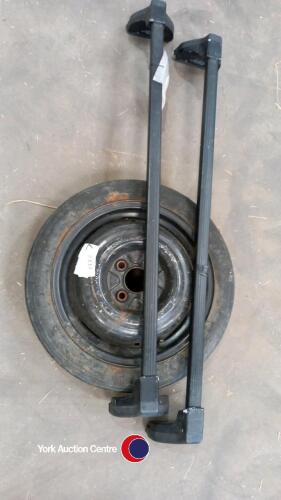Vauxhall roof bars and space saver wheel