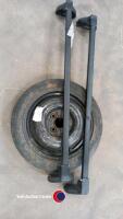 Vauxhall roof bars and space saver wheel