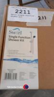Swirl single function shower kit