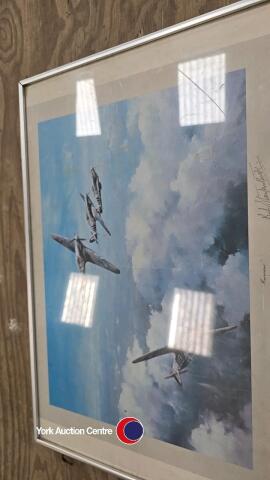 2 x Robert Taylor prints, Duel of Eagles and Hurricane