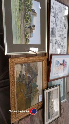 Quantity of framed paintings and prints