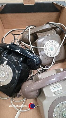 3 x GPO 746 rotary dial telephones