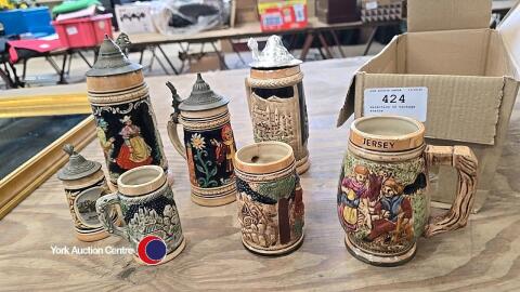 Selection of vintage steins