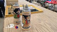 2 x large vintage Steins, one musical - 3