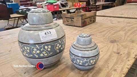 Next hand painted pottery in blue.