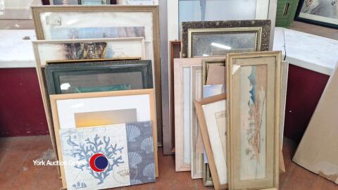Quantity of framed pictures